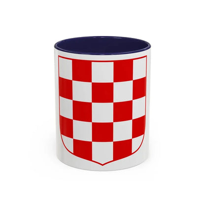 Coat of arms of Croatia (white chequy) - Accent Coffee Mug 11oz Navy - Go Mug Yourself