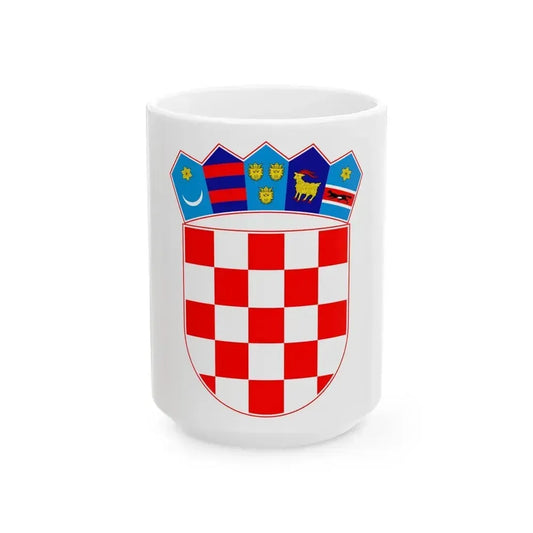 Coat of arms of Croatia - White Coffee Mug 15oz - Go Mug Yourself