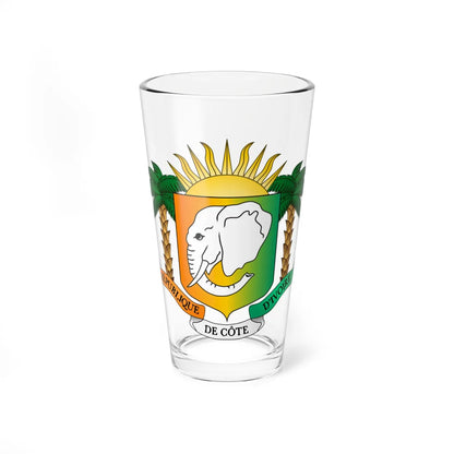 Coat of arms of Côte dIvoire 1997-2001 variant (Coat of Arms) Pint Glass 16oz 16oz - Go Mug Yourself