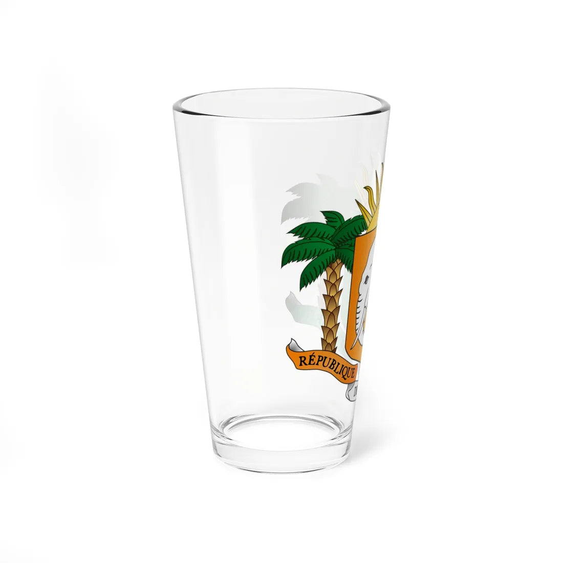 Coat of arms of Côte dIvoire 1997-2001 variant (Coat of Arms) Pint Glass 16oz - Go Mug Yourself