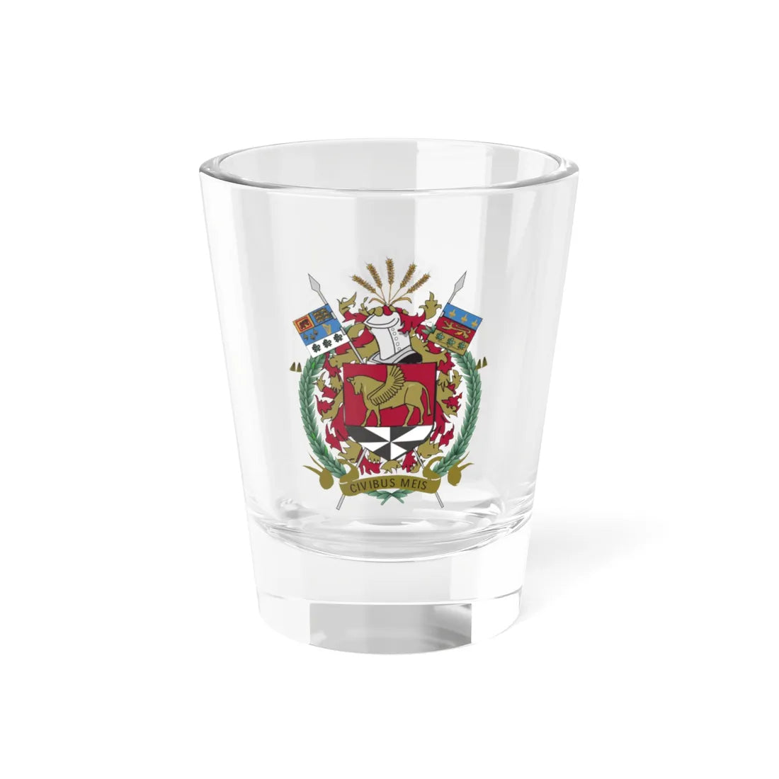 Coat of arms of Côte Saint-Luc (Canada) (Coat of Arms) Shot Glass 1.5oz 1.5oz - Go Mug Yourself