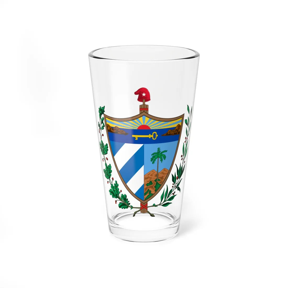 Coat of arms of Cuba 1902-1959 (Cuba) (Coat of Arms) Pint Glass 16oz 16oz - Go Mug Yourself