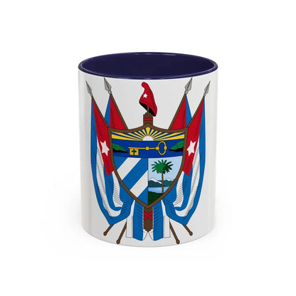 Coat of arms of Cuba (19th century) - Accent Coffee Mug 11oz Navy - Go Mug Yourself