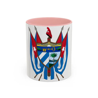 Coat of arms of Cuba (19th century) - Accent Coffee Mug 11oz Pink - Go Mug Yourself