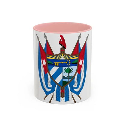 Coat of arms of Cuba (19th century) - Accent Coffee Mug 11oz Pink - Go Mug Yourself