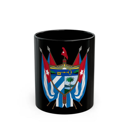 Coat of arms of Cuba (19th century) - Black Coffee Mug-11oz-Go Mug Yourself