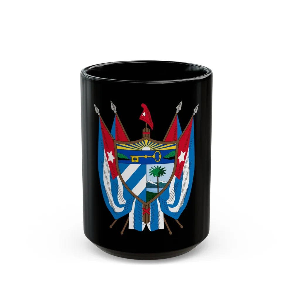 Coat of arms of Cuba (19th century) - Black Coffee Mug-15oz-Go Mug Yourself