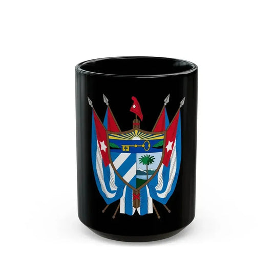 Coat of arms of Cuba (19th century) - Black Coffee Mug 15oz - Go Mug Yourself