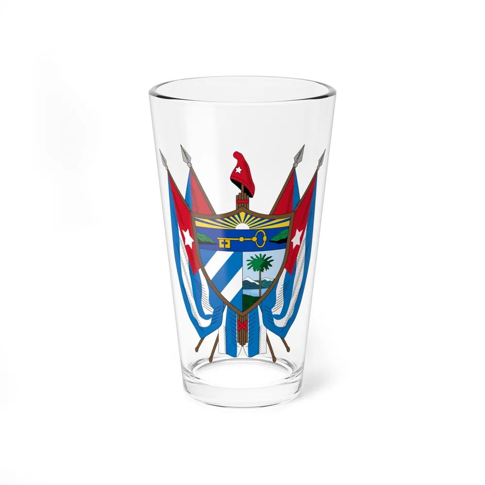 Coat of arms of Cuba (19th century) - Pint Glass 16oz-16oz-Go Mug Yourself