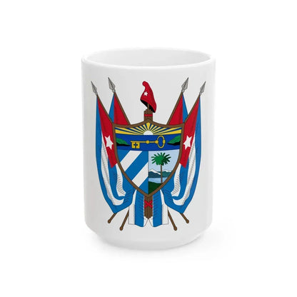 Coat of arms of Cuba (19th century) - White Coffee Mug 15oz - Go Mug Yourself