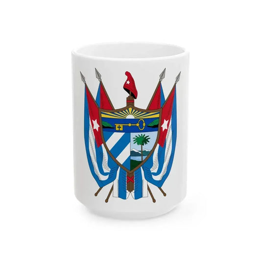 Coat of arms of Cuba (19th century) - White Coffee Mug 15oz - Go Mug Yourself
