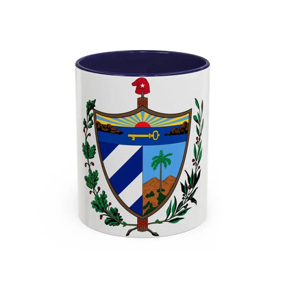 Coat of arms of Cuba - Accent Coffee Mug 11oz Navy - Go Mug Yourself