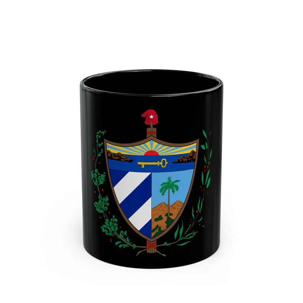 Coat of arms of Cuba - Black Coffee Mug-11oz-Go Mug Yourself