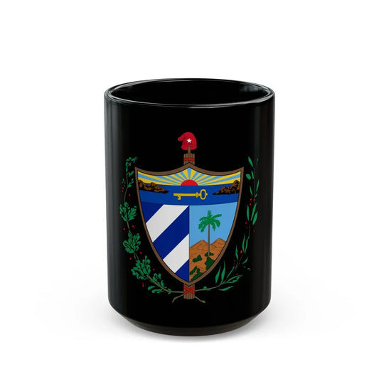 Coat of arms of Cuba - Black Coffee Mug-15oz-Go Mug Yourself