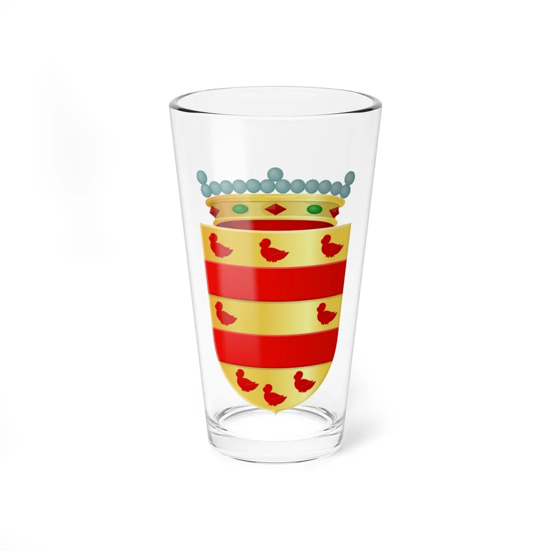 Coat of arms of Cuijk (Netherlands) (Coat of Arms) Pint Glass 16oz 16oz - Go Mug Yourself
