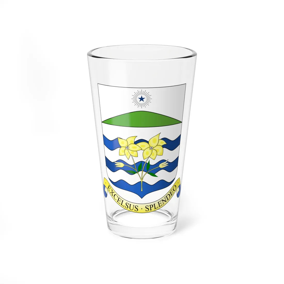 Coat of arms of Curepipe (Mauritius) (Coat of Arms) Pint Glass 16oz 16oz - Go Mug Yourself