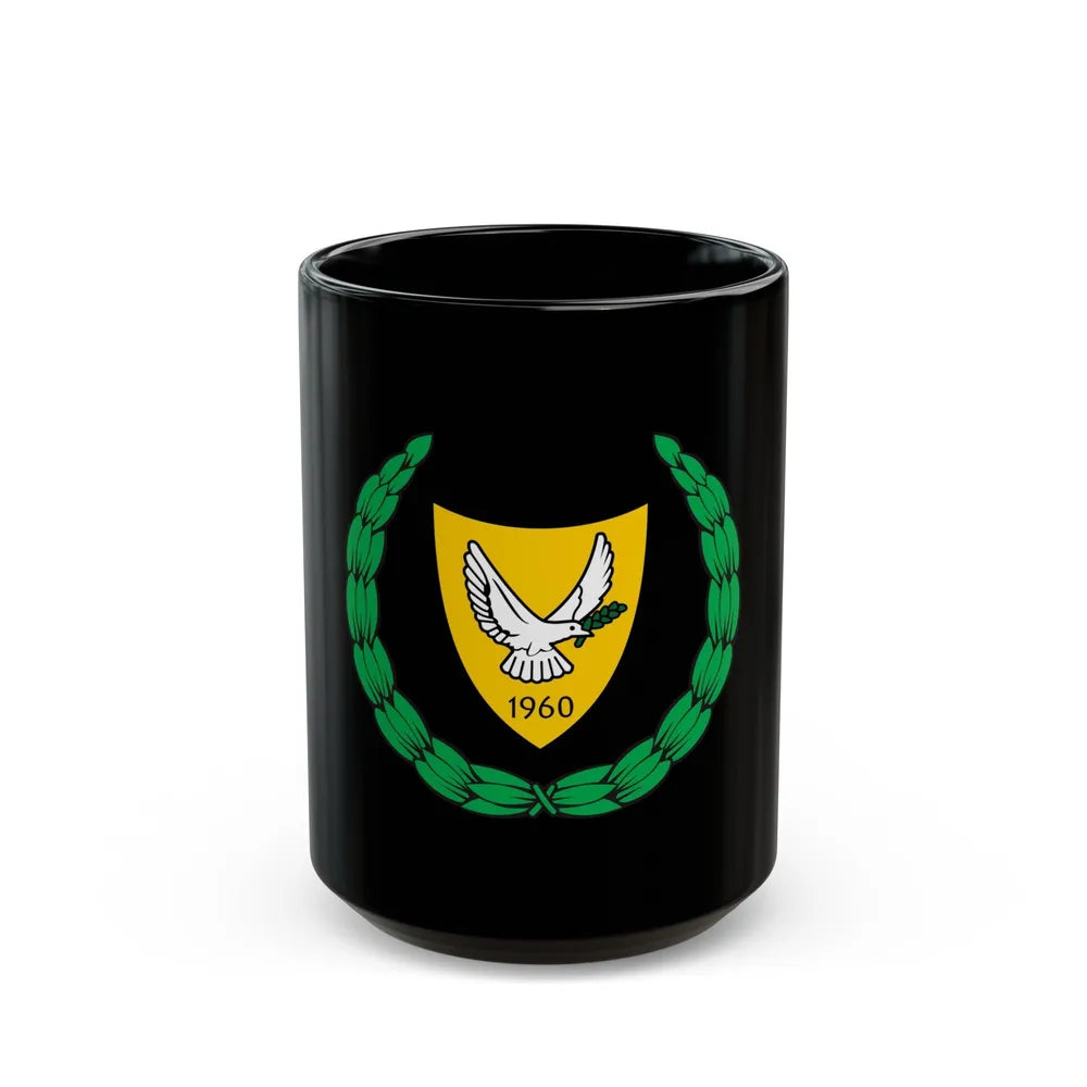 Coat of arms of Cyprus 2 - Black Coffee Mug-15oz-Go Mug Yourself