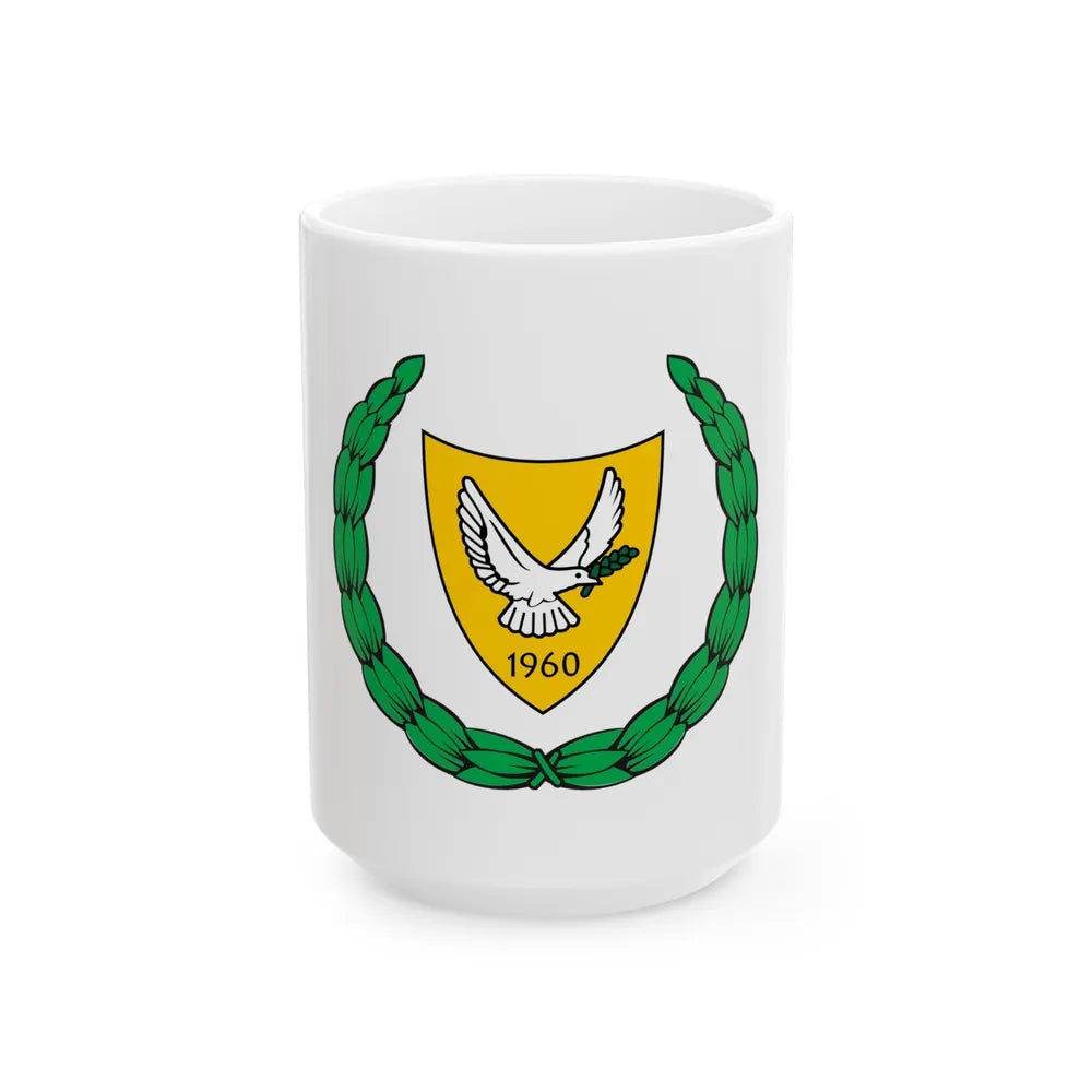 Coat of arms of Cyprus 2 - White Coffee Mug-15oz-Go Mug Yourself