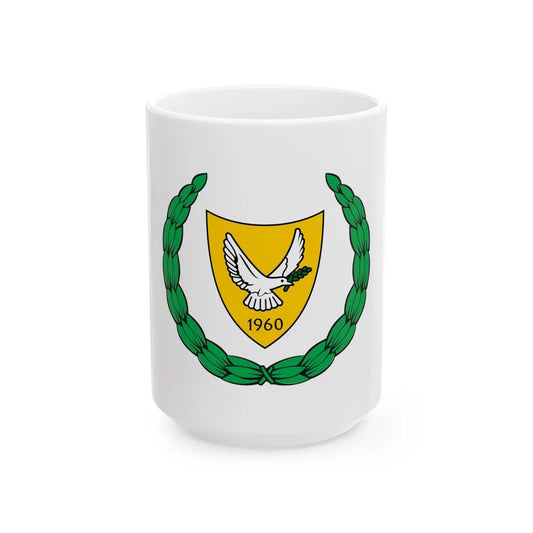 Coat of arms of Cyprus 2 - White Coffee Mug-15oz-Go Mug Yourself