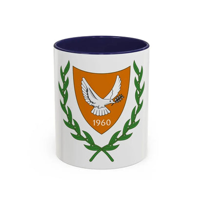 Coat of arms of Cyprus (2006) - Accent Coffee Mug 11oz Navy - Go Mug Yourself