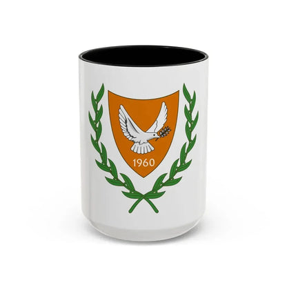 Coat of arms of Cyprus (2006) - Accent Coffee Mug 15oz Black - Go Mug Yourself