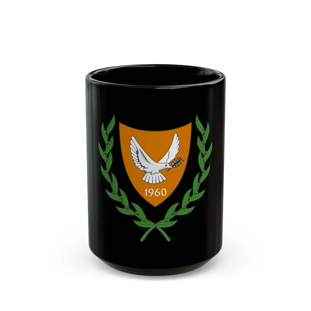 Coat of arms of Cyprus (2006) - Black Coffee Mug-15oz-Go Mug Yourself