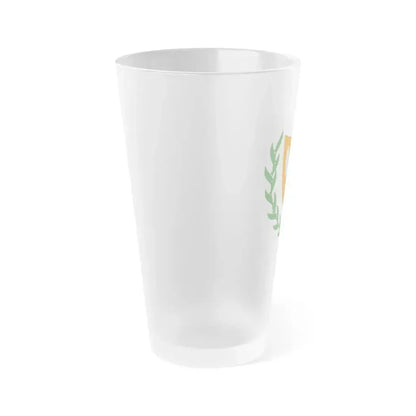 Coat of arms of Cyprus (2006) - Frosted Pint Glass 16oz - Go Mug Yourself
