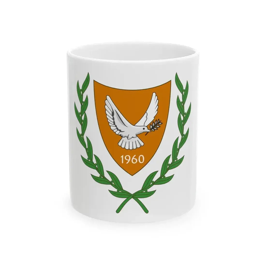 Coat of arms of Cyprus (2006) - White Coffee Mug 11oz - Go Mug Yourself