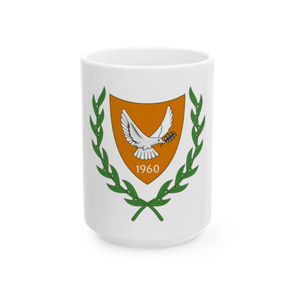 Coat of arms of Cyprus (2006) - White Coffee Mug-15oz-Go Mug Yourself