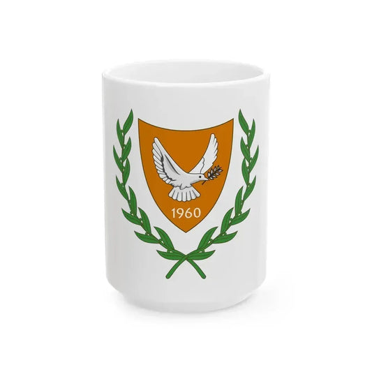 Coat of arms of Cyprus (2006) - White Coffee Mug 15oz - Go Mug Yourself