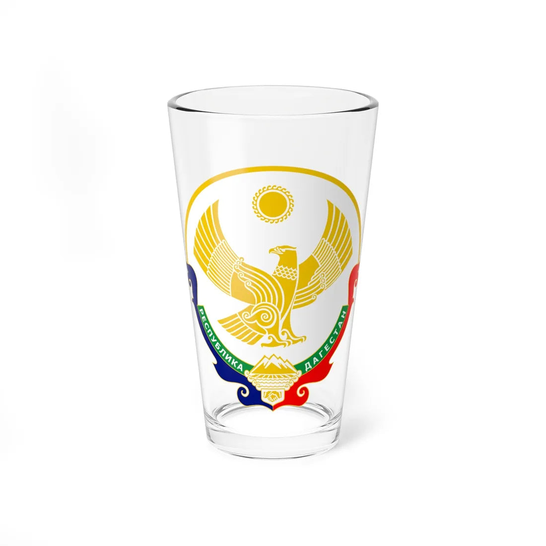 Coat of Arms of Dagestan (Russia) (Coat of Arms) Pint Glass 16oz 16oz - Go Mug Yourself