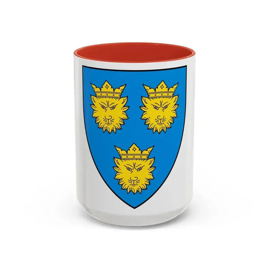 Coat of Arms of Dalmatia - Accent Coffee Mug 15oz Red - Go Mug Yourself