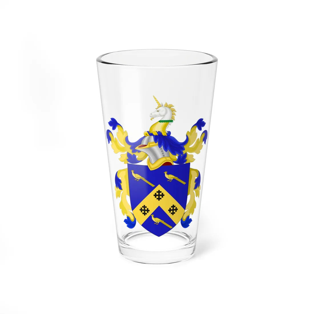 Coat of Arms of Daniel D. Tompkins (United States) (Coat of Arms) Pint Glass 16oz 16oz - Go Mug Yourself