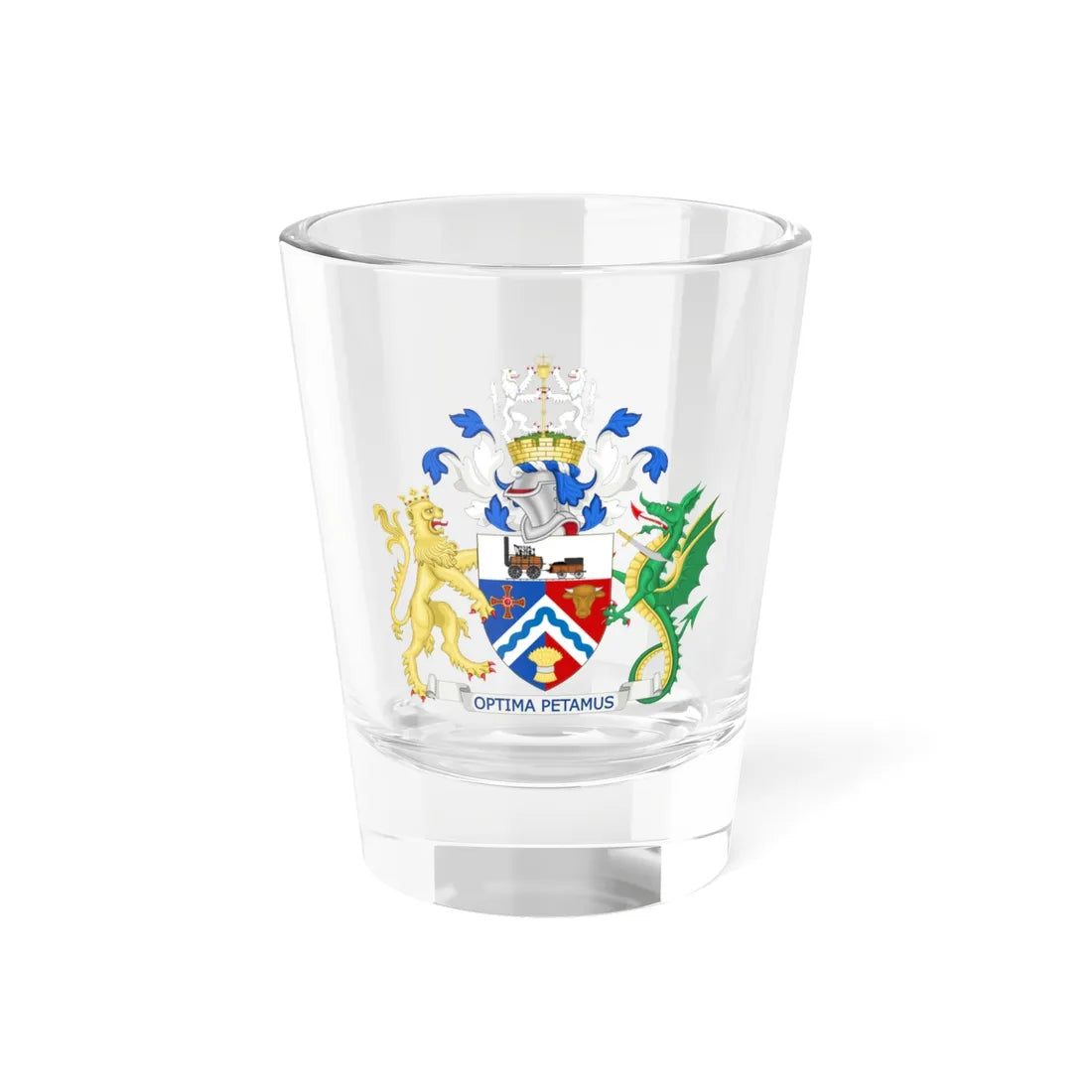 Coat of Arms of Darlington Borough Council (England) (Coat of Arms) Shot Glass 1.5oz 1.5oz - Go Mug Yourself