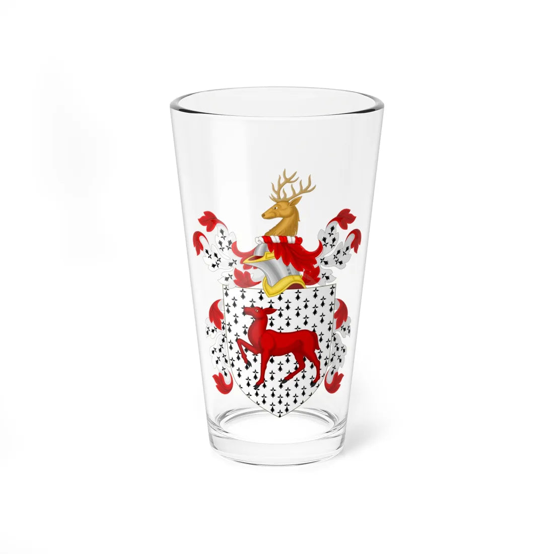 Coat of Arms of David Cowell (United States) (Coat of Arms) Pint Glass 16oz 16oz - Go Mug Yourself