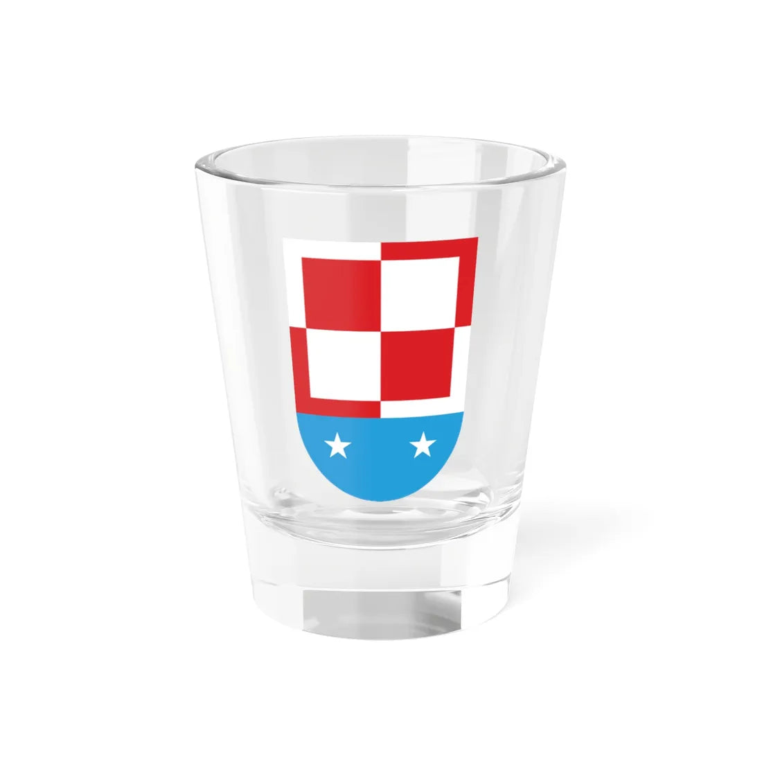Coat of arms of Dęblin 1974-1993 (Poland) (Coat of Arms) Shot Glass 1.5oz 1.5oz - Go Mug Yourself