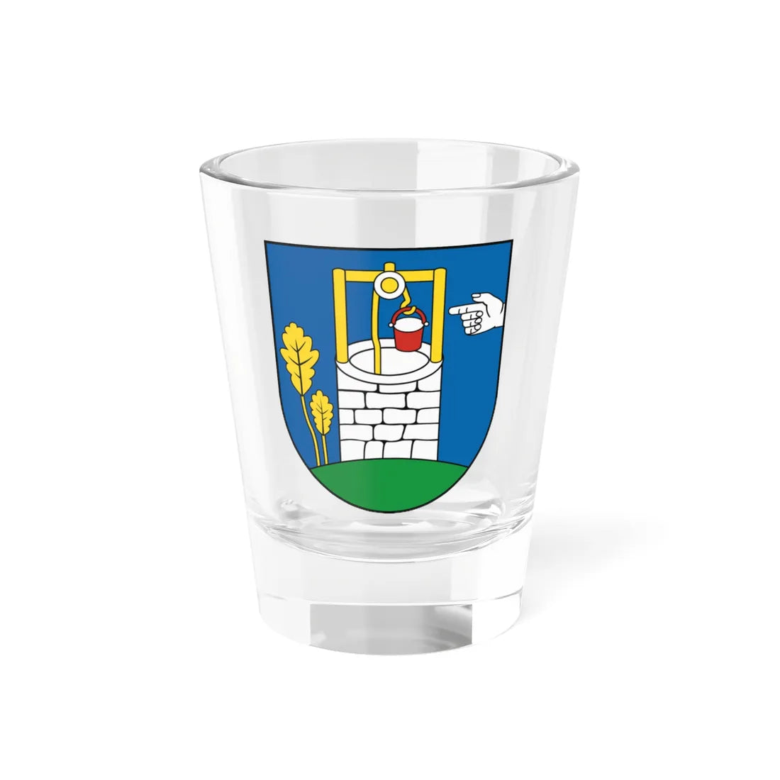 Coat of Arms of Dúbravka (Slovakia) (Coat of Arms) Shot Glass 1.5oz 1.5oz - Go Mug Yourself