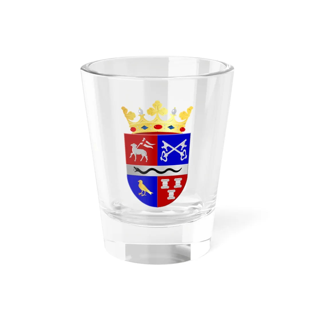 Coat of Arms of De Ronde Venen 2016 (Netherlands) (Coat of Arms) Shot Glass 1.5oz 1.5oz - Go Mug Yourself