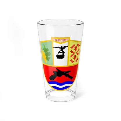 Coat of arms of Demir Hisar Municipality Macedonia (North Macedonia) (Coat of Arms) Pint Glass 16oz 16oz - Go Mug Yourself