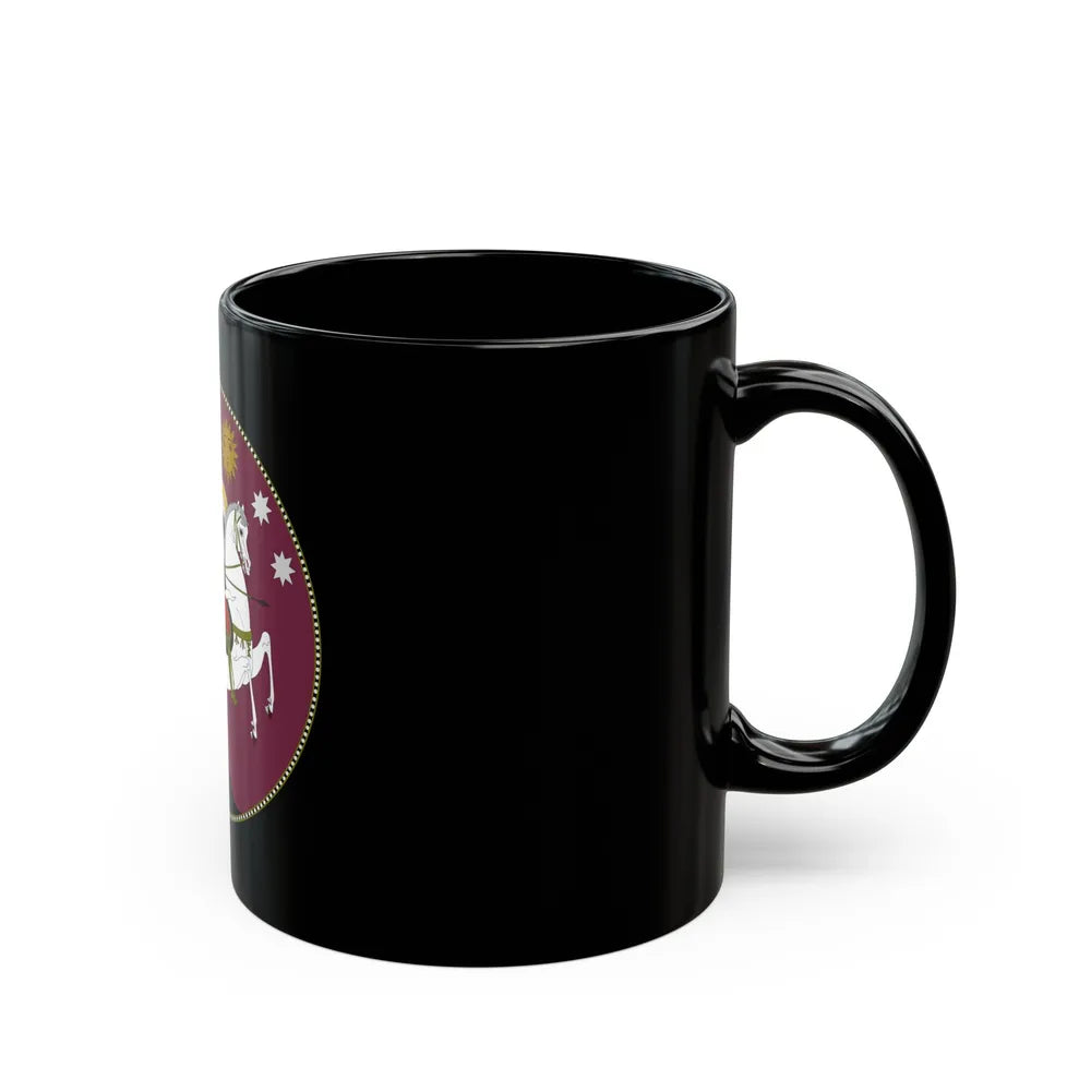 Coat of Arms of Democratic Republic of Georgia - Black Coffee Mug-Go Mug Yourself