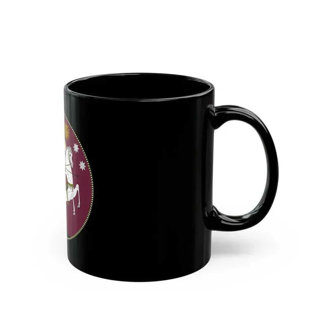 Coat of Arms of Democratic Republic of Georgia - Black Coffee Mug - Go Mug Yourself