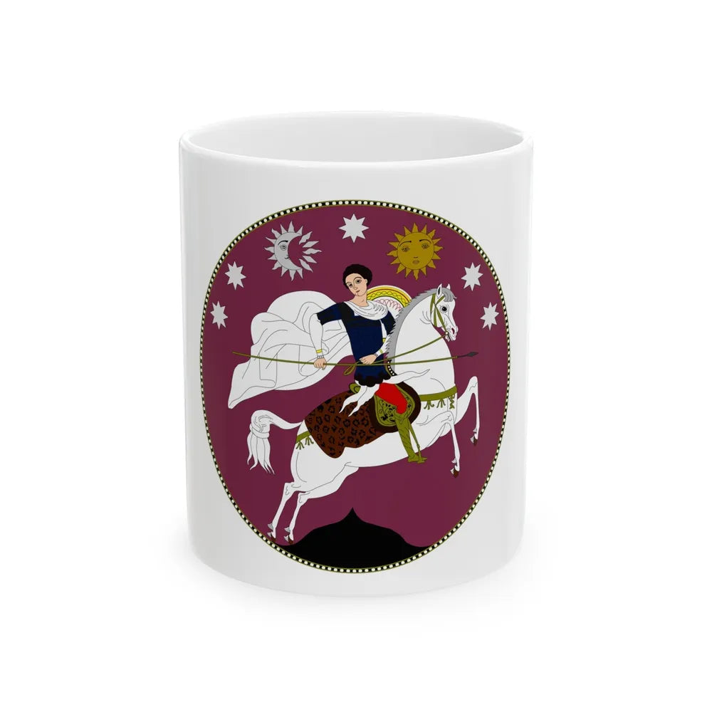 Coat of Arms of Democratic Republic of Georgia - White Coffee Mug-11oz-Go Mug Yourself