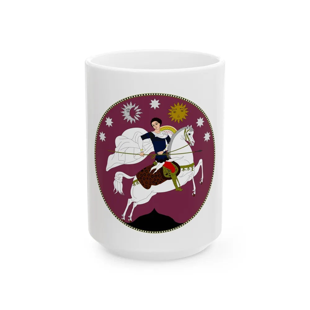 Coat of Arms of Democratic Republic of Georgia - White Coffee Mug-15oz-Go Mug Yourself