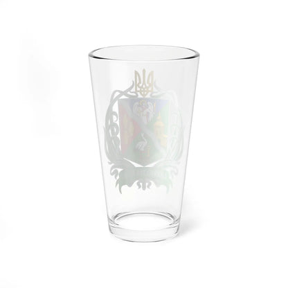 Coat of arms of Desna Raion (Ukraine) (Coat of Arms) Pint Glass 16oz - Go Mug Yourself