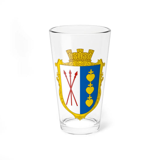 Coat of Arms of Dmytrovychi (Ukraine) (Coat of Arms) Pint Glass 16oz 16oz - Go Mug Yourself