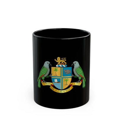 Coat of arms of Dominica - Black Coffee Mug-11oz-Go Mug Yourself