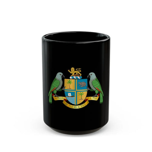 Coat of arms of Dominica - Black Coffee Mug-15oz-Go Mug Yourself