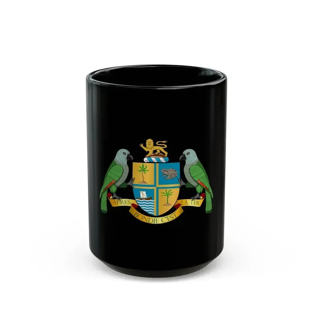 Coat of arms of Dominica - Black Coffee Mug 15oz - Go Mug Yourself
