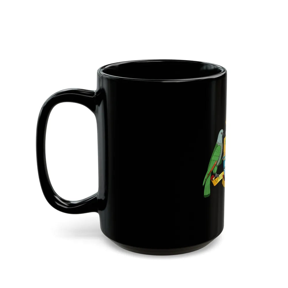 Coat of arms of Dominica - Black Coffee Mug-Go Mug Yourself