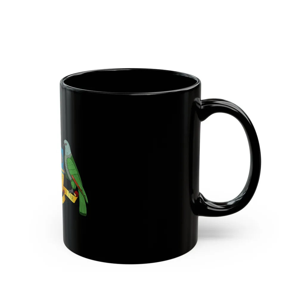 Coat of arms of Dominica - Black Coffee Mug-Go Mug Yourself